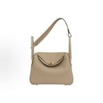 HERMES Lindy 26 Gold buckle handbag, regular 26 women\'s style S2 beige